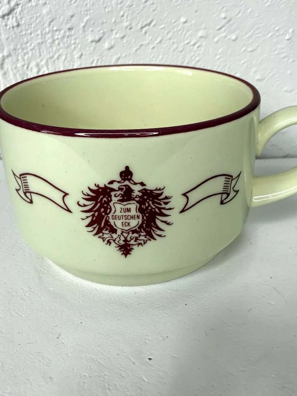 Vntg Steelite Intl England Mug from Zum Deutschen Eck German Chicago Restaurant